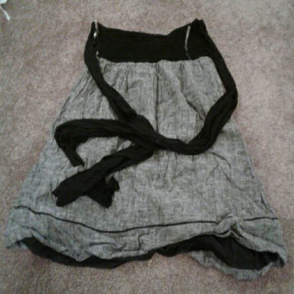 Forever 21 Black and Gray Strapless Dress - Picture 4 of 5